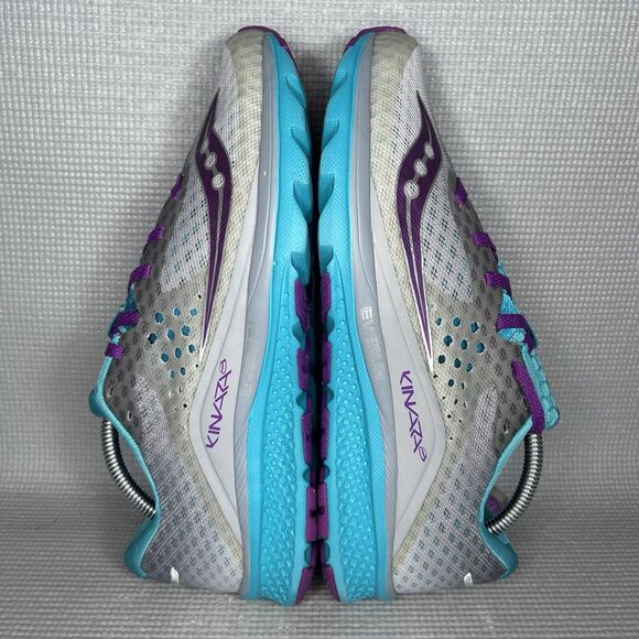 Saucony Kinvara 8 Women's Size 11 Low Cut Running Shoe Sneaks Gray Teal Purple - Picture 7 of 10